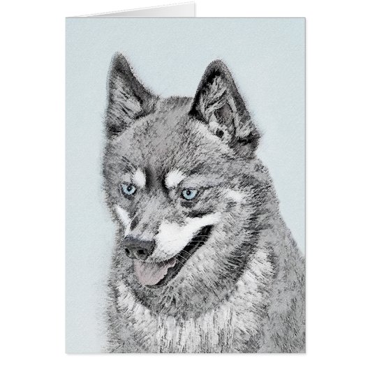 アラスカンKlee Kai'絵画s – かわいいオリジナルドッグアート (正面)