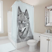 アラスカンKlee Kai'絵画s – かわいいオリジナルドッグアート シャワーカーテン (インサイチュ)