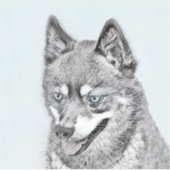 アラスカンKlee Kai'絵画s – かわいいオリジナルドッグアート シール (正面)