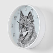 アラスカンKlee Kai'絵画s – かわいいオリジナルドッグアート 壁時計 (傾斜)