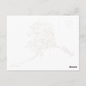 アラスカヴィンテージ写真マップアンティーク州グラフ ポストカード (裏面)