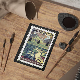 アラスカヴィンテージ切手 ポストカード