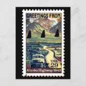 アラスカヴィンテージ切手 ポストカード (正面)