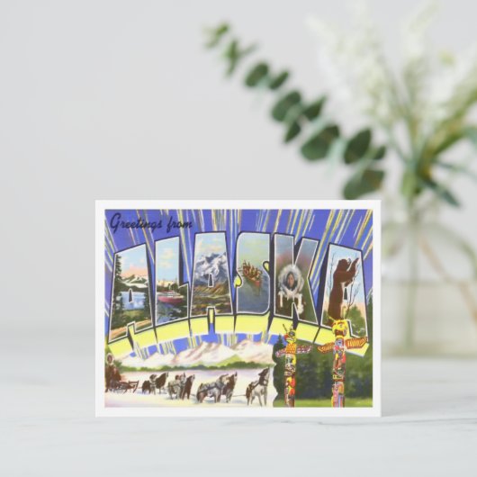 アラスカヴィンテージ大文字葉書 ポストカード (スタンド正面)