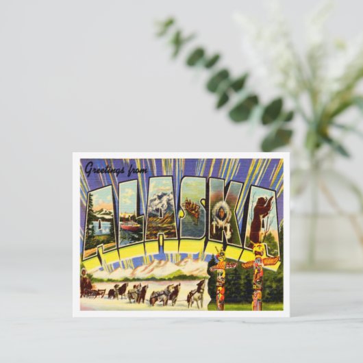 アラスカヴィンテージ旅行からの挨拶 ポストカード (スタンド正面)