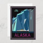 アラスカヴィンテージ旅行ポスタータク氷河 ポストカード (正面/裏面)