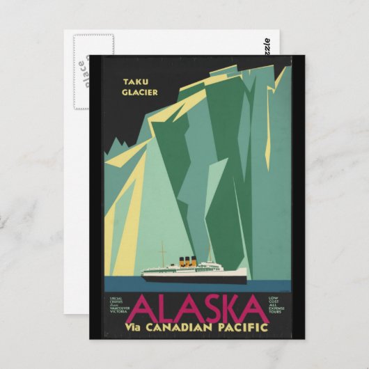アラスカヴィンテージ旅行 ポストカード (正面/裏面)