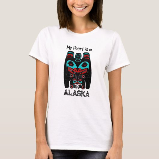 アラスカ先住民アメリカプライド先住民の芸術精神 Tシャツ (正面)