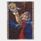 アラスカ先住民エルダーダンスブランケット スローブランケット (正面縦)