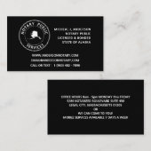 アラスカ公証人公共サービス 名刺 (正面/裏面)