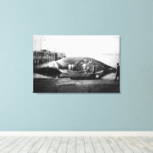 アラスカ写真でブルークジラを切り取る キャンバスプリント (インサイチュ (ウッドフロア))