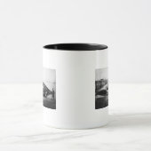 アラスカ写真でブルークジラを切り取る マグカップ (中央)