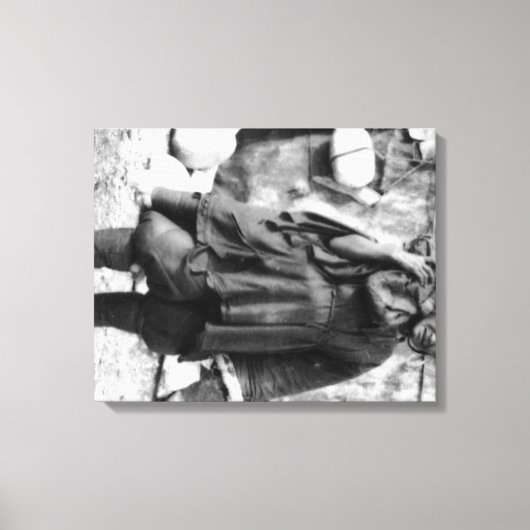 アラスカ写真のエスキモーの女性と子供 キャンバスプリント (正面)