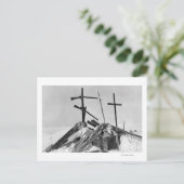 アラスカ写真のエスキモ墓 ポストカード (スタンド正面)