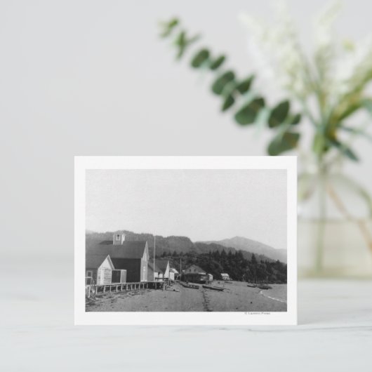 アラスカ写真セルドビアの街並み ポストカード (スタンド正面)