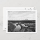 アラスカ写真、アイディタロドの町並み ポストカード (正面/裏面)