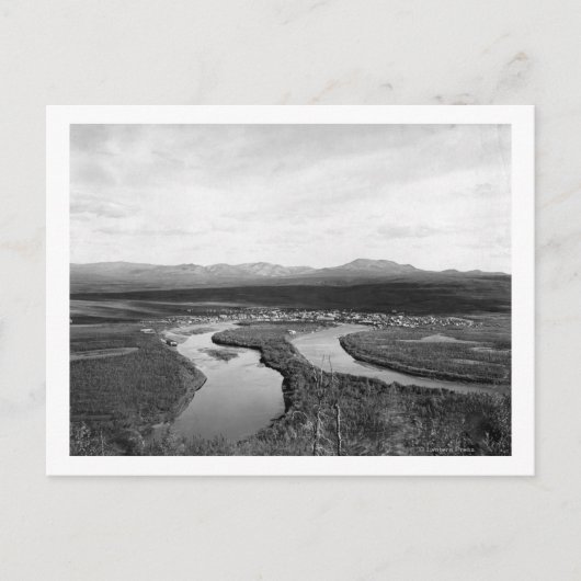 アラスカ写真、アイディタロドの町並み ポストカード (正面)