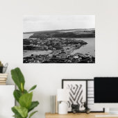 アラスカ写真、コディアックの空中写真 ポスター (ホームオフィス)