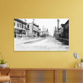 アラスカ写真、スケグウェイのタウンビュー キャンバスプリント (インサイチュ (リビング))