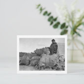 アラスカ写真、ノームのエスキモ毛皮のディーラー ポストカード (スタンド正面)