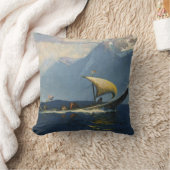 アラスカ北太平洋のヴィンテージ旅行ポスター クッション (ブランケット)