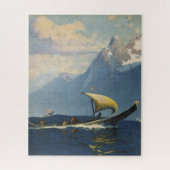 アラスカ北太平洋のヴィンテージ旅行ポスター ジグソーパズル (縦)