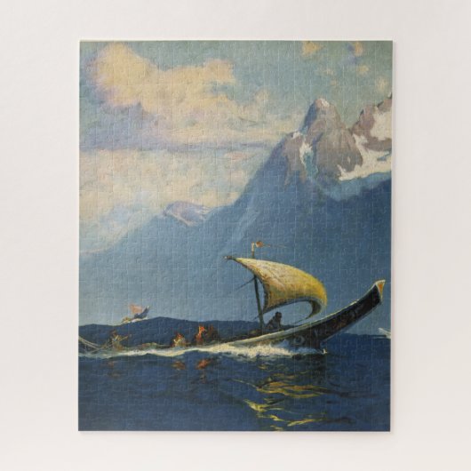 アラスカ北太平洋のヴィンテージ旅行ポスター ジグソーパズル (縦)