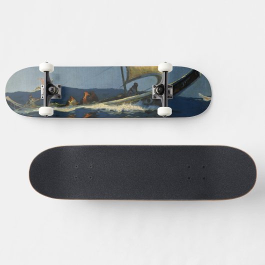 アラスカ北太平洋のヴィンテージ旅行ポスター スケートボード (横)