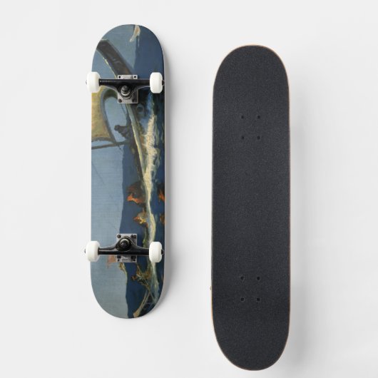 アラスカ北太平洋のヴィンテージ旅行ポスター スケートボード (正面)