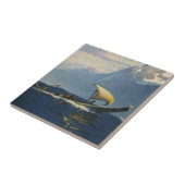 アラスカ北太平洋のヴィンテージ旅行ポスター タイル (側面)