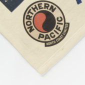 アラスカ北太平洋のヴィンテージ旅行ポスター フリースブランケット (角)