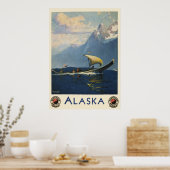 アラスカ北太平洋のヴィンテージ旅行ポスター ポスター (キッチン)