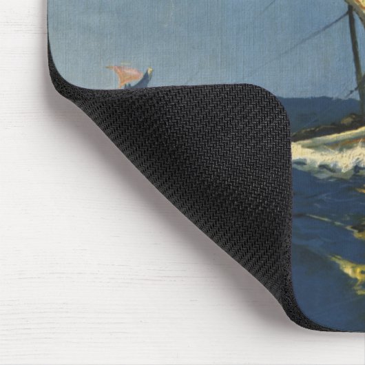 アラスカ北太平洋のヴィンテージ旅行ポスター マウスパッド (コーナー)