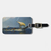 アラスカ北太平洋のヴィンテージ旅行ポスター ラゲッジタグ (正面横)