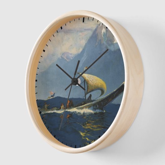 アラスカ北太平洋のヴィンテージ旅行ポスター 壁時計 (傾斜)