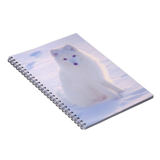 アラスカ北極冬のキツネ写真Designed Journal ノートブック (右側)