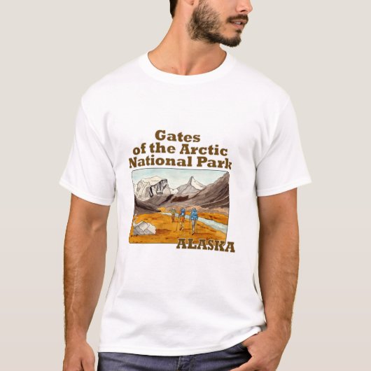 アラスカ北極国立公園の門 Tシャツ (正面)