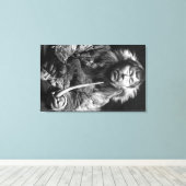 アラスカ喫煙パイプ写真 キャンバスプリント (インサイチュ (ウッドフロア))