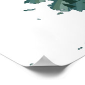 アラスカ図解入りの、写真付きの地図ポスター ポスター (角)