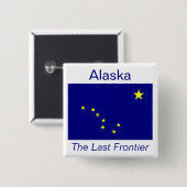 アラスカ国旗のボタン 缶バッジ (正面&裏面)