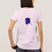 アラスカ国旗の地図 Tシャツ (裏面)