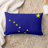 アラスカ国旗の枕 ランバークッション (ブランケット)