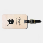 アラスカ地図のウェディングパーティー歓迎用スーツケースタグ ラゲッジタグ (正面横)