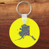 アラスカ地図キーチェーン キーホルダー (正面)