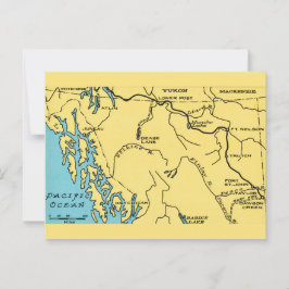 アラスカ地図ヴィンテージはがき ポストカード