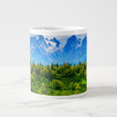 アラスカ威厳のある山脈 ジャンボコーヒーマグカップ (正面)