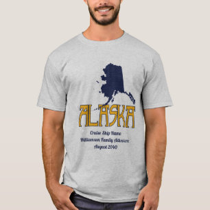 アラスカ家族の巡航の休暇の青 Tシャツ