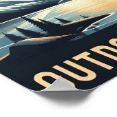 アラスカ屋外アドベンチャーヴィンテージ旅行ポスター ポスター (角)