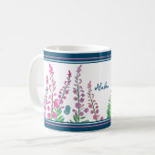 アラスカ山パーソナライズされた花 コーヒーマグカップ (正面左)