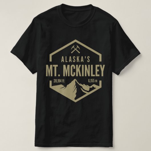 アラスカ山マッキンリー Tシャツ (デザイン正面)